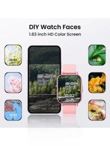 Reloj Inteligente con Llamadas Inalámbricas | Pantalla Táctil HD de  | Compatible con Sistemas IOS y Android | Configuración para Fondo del Dial | Ideal como Regalo Festivo, Recordatorio de Mensajes, Juegos, Música entre otras funciones, Control Musical en el Reloj, Rastreador Diario de Actividades, Diseño Elegante Smartwatch, Teconología Portátil Moderna, Cargable Recargable, Dispositivo Duradero e Innovador, Multifuncionalidad Total, - Rosa - Ver 5