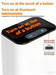 Intelligent Heated Jacket - Men's And Women's Styles - 24-Zone Heating Powered By USB, Adjustable Temperature Range, Hooded Full-Zip Winter Coat, Suitable For Outdoor Sports, Fishing, Camping And Hiking (Without Power Supply) - 黑色 - 查看 6