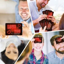 Neon-Colored 'Love You' Couple Warm-Up Interactive Board Game Cards, Truth Or Dare Game Cards, Fun Couple Conversations, Creating Cozy Moments Of Interaction, The Perfect Gift For Valentine's Day And Christmas. - Multicolor - View 7