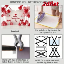 1件装2D平面情人节摄影背景横幅,包含气球和礼盒图案 - 浪漫的红粉色心形图案设计,“情人节快乐”字样,涤纶材质,多种尺寸可选,非常适合新娘送礼活动、摄影以及全年庆祝活动装饰,例如周年纪念日、婚礼、生日、情人节等。 - 彩色 - 查看 8