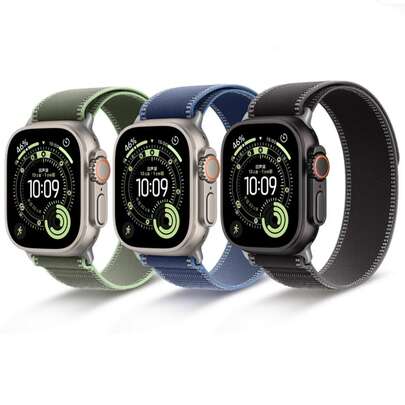 1pc Trail Loop Nylon Band -Compatible With Apple Watch Ultra 2 Band/Ultra Bands 49mm 45mm 44mm Men Women,Braided Elastic Weave Sport Strap Compatible With IWatch Ultra 2/Ultra Series 11 46mm SE/9/8/7/6/5,Smart Watch Accessories