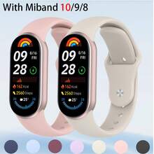 1pc Silicone Band Compatible With Mi Band 10 9 8 NFC Women/Men Replacement Watch Bands,Replacement Bracelet Wristband Soft Quick Release Watch Band Compatible With Miband10/9/8 Smartwatch Accessories