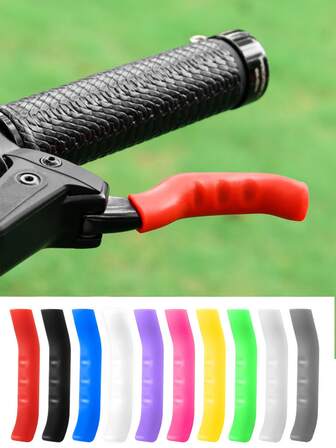 A Pair Of Wear-Resistant, Non-Slip Brake Lever Covers For Mountain/Road/Cyclocross Bikes - Comfortable For Long Rides And Adds A Pop Of Color To Your Bike!