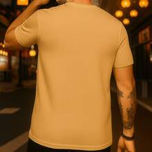 Camiseta Masculina - Estampa Hang Colorido - Blusa - Verão Praia - Camisa Lançamento - Algodão Premium - Bege - Visão 3