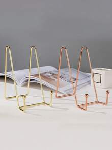 1 件 [铁画架] 现代铁板架画架展示架 - 桌面金属画架 - 金色铁画架用于展示图片、相框、书籍、装饰盘、牌匾