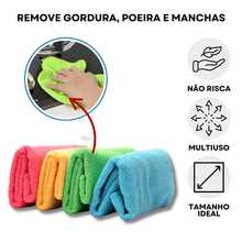 1 Toalha de Mesa Térmica 4 Lugares 1,40x1,40cm + 4 Panos de Microfibra Pia Limpeza 35x55cm - Multicolorido - Visão 7