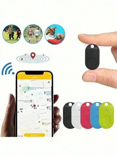 Tracker per animali domestici intelligenti per uso esterno, funzione senza fili a basso consumo, mini localizzatore GPS, controllo tramite applicazione, posizionamento intelligente, adatto per animali domestici, auto, portafogli, bagagli, chiavi, localizzatore di oggetti, regalo ideale per i viaggiatori