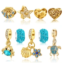 9pcs/Set Craft & Fashion, Hollow Heart, Star, Moon, Cross, Turtle Shaped Clay Beads Pendant, DIY Bracelet & Bangle Accessories