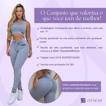 Women's Butt Lifting Top And Leggings Set ZERO TRANSPARENCY Gym - 淺灰色 - 查看 2