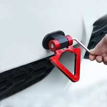 1pc Universal Car Decorative Tow Hook, Adhesive Trailer Hitch For Front/Rear Bumper