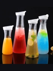 翻盖水瓶,透明亚克力果汁饮料壶,透明饮料容器 - 适用于水、冰茶、柠檬水、果汁、饮料、牛奶、冷泡茶,果汁容器水瓶,透明窄口饮料水瓶,非常适合户外野餐聚会、海滩度假等场合。 - 彩色 - 查看 6