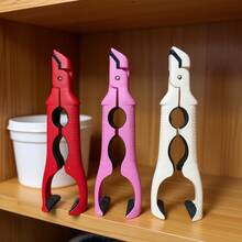 Pinzas resistentes al calor 3 en 1, diseño antideslizante, abrebotellas, agarrador de ollas, sujetador de platos y tazones, pinzas de servicio multifuncionales, fácil de agarrar utensilios de cocina calientes, herramienta de cocina práctica