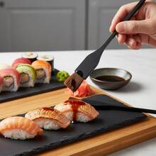 Cepillo de crin de caballo, cepillo de sushi, cepillo de sashimi, cepillo de barbacoa, cepillo de aceite, cepillo de pan, cepillo de cocina, cepillo de molinillo de café, utensilios de cocina adecuados para el hogar, restaurante u hotel - Mango duradero, de confianza para muchos y chefs. - Cepillo para sushi negro 5039 - Ver 8