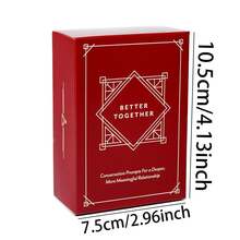 1pc 100 Romantic And Deep Couple Questions Card Game - Couple Gift Ideas, Christmas And Halloween Party Fun Game Boxes And Gifts