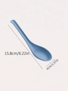 8pcs Wheat Straw Spoons, Household Soup Spoons, Rice Spoons, Ramen Spoons, Spicy Hot Pot Spoons, Takeout Spoons