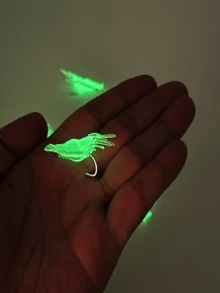 10pcs/20pcs Glow-In-The-Dark Shrimp Soft Plastic Lures With Hooks - Realistic Freshwater & Saltwater Fishing Bait, Ideal For Night Fishing To Catch Bass, Trout, Crappie, Redfish - Multicolor - View 3