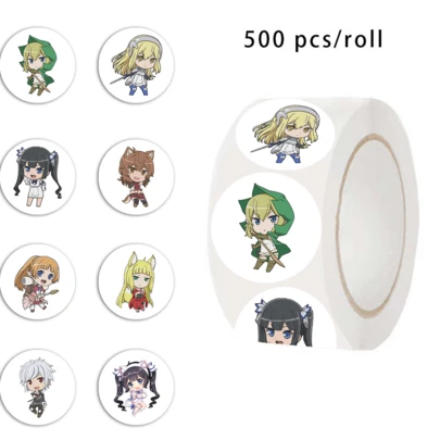 500 piezas Pegatinas de rollo de laberinto de anime, vinilo divertido, decorativo y duradero para personalizar y personalizar botellas de agua, portátiles y manualidades DIY.