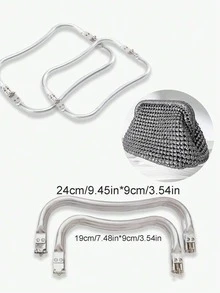 molletta quadrate in alluminio di varie dimensioni, cerniera per accessori da viaggio, supporto per borse a nuvola, molletta per apertura borse intrecciate, molletta per borse dorate come regalo per le donne