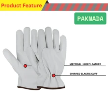 Goatskin Leather Work Gloves – Durable Impact-Reducing Safety Gloves For Industrial And Home Use