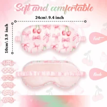 6pcs/3pcs/1pc Plush Sleep Eye Mask, Comfortable Sleep Eye Mask, Unisex, Soft Plush Eye Mask, Faux Fur Blackout Mask, Suitable For Travel, Nap, Overnight, Party - Baby Pink - View 2