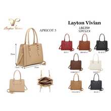Satchel Bag With Mixed Quilted Textures, Triple Divider And Coin Purse L8650# - Camel - View 2