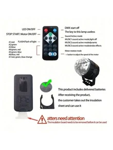 1PC  RGB Disco Lights, Featuring 7 Modes - USB Universal Power Supply, Color-Changing LED, Adjustable Stand, Built-In Remote Control, Perfect For Home Parties, Karaoke, Weddings And Disco Events, Disco Party Decoration, Disco Event Decoration, Fashionable Design, Remote-Controlled Lights - ánh sáng đa sắc - Xem 8
