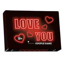 Neon-Colored 'Love You' Couple Warm-Up Interactive Board Game Cards, Truth Or Dare Game Cards, Fun Couple Conversations, Creating Cozy Moments Of Interaction, The Perfect Gift For Valentine's Day And Christmas. - Multicolor - View 1
