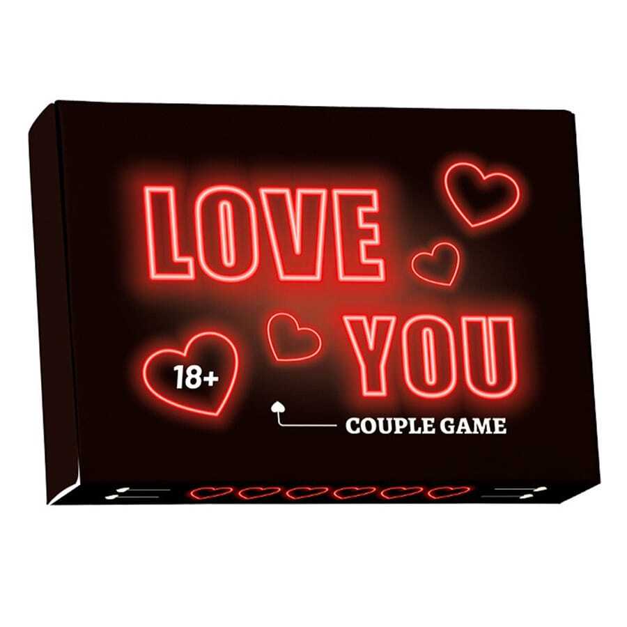 Neon-Colored 'Love You' Couple Warm-Up Interactive Board Game Cards, Truth Or Dare Game Cards, Fun Couple Conversations, Creating Cozy Moments Of Interaction, The Perfect Gift For Valentine's Day And Christmas. - Multicolor - View 1
