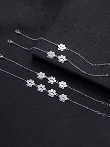 Customizable Pet Paw Print Bracelet With A Choice Of Paw Print Quantity, Simple And Cute,Back To School Fashion - Multicolor - View 1