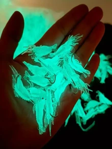 10pcs/20pcs Glow-In-The-Dark Shrimp Soft Plastic Lures With Hooks - Realistic Freshwater & Saltwater Fishing Bait, Ideal For Night Fishing To Catch Bass, Trout, Crappie, Redfish - Multicolor - View 2