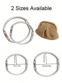 molletta quadrate in alluminio di varie dimensioni, cerniera per accessori da viaggio, supporto per borse a nuvola, molletta per apertura borse intrecciate, molletta per borse dorate come regalo per le donne