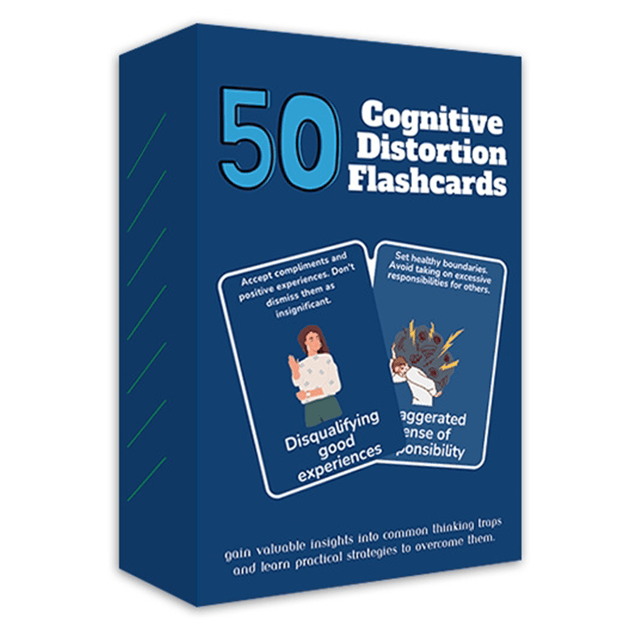 Cognitive Distortion Flashcards Board Game Cards, 50 Psychological Trap Flashcards, A Gift Prepared For Christmas And Valentine's Day