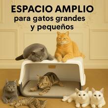 Arenero premium para gatos, 60x40x40 cm, hecho en acero inoxidable 304 y charolas ABS, sin olor, fácil de limpiar, resistente y duradero, ideal para higiene de mascotas en el hogar - Blanco - Ver 9