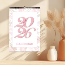1-2 pezzi Calendario 2026, Floreale Rosa, Foto di Famiglia, Calendario Personalizzato da 12 Mesi, Regalo per la Migliore Amica, Regalo per Ragazze, Decorazione per la Casa, 12 Foto Diverse, Foto di Coppia, Foto di Matrimonio, Calendario da Parete per Famiglia, Personalizzazione Foto, Decorazione per la Casa, Regalo di Nuovo Anno, Personalizzazione Foto, Piccolo Regalo, Regalo per le Feste, Nuovo Anno, Adatto per Famiglia, Amici, Decorazione per Feste, Versione in Inglese