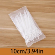 自锁尼龙扎带，重型塑料带扣捆绑带，黑色扎带 - 白色 - 查看 9