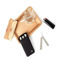 Cigarette Case Joint Holder Smell Proof Container Smoking Accessories Raw Cones Zig Zag Rolling Papers Smoke Buddy Holds 3 King Size Prerolls - MàuA - Xem 4