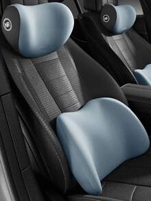 1 Set Of Headrest And Backrest Kit For Car Seats, Relieving Discomfort In The Lower Back And Neck, Essential For Long-Term Driving, Upgraded Comfort In Autumn And Winter, Ergonomic Fit Design, High-Density Sponge Filling, Comfortable Long-Distance Driving, Including 1 Headrest +1 Backrest - Headrest + Backrest - View 10