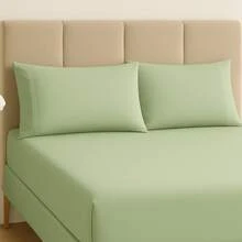 400 Thread Count Premium Bedding Set With Stick Stitch Finish - 淺綠色 - 查看 1