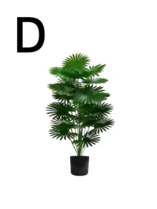 一套四件，包含48株大叶仿真植物。适合户外使用——宽叶热带雨林装饰树，全年室内外盆栽，适用于婚礼、酒店、花园、庭院等北欧风格场合。 - 彩色 - 查看 13