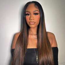 Eulisi Tóc giả ren phía trước 13x4 Body Wave, tóc thật, tóc thật đã được nhổ sẵn, mật độ 180, tóc giả ren phía trước trong suốt, tóc thật dành cho phụ nữ, tóc giả không keo 9A, tóc thật với tóc con, màu tự nhiên, highlight màu vàng mật ong P427#, thẳng, sóng cơ thể, sóng sâu, sóng nước, màu 1B/30#, tóc giả thẳng, sóng cơ thể, sóng sâu, - màu đen - Xem 64