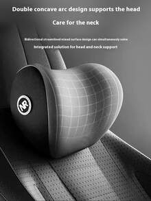 1 Set Of Headrest And Backrest Kit For Car Seats, Relieving Discomfort In The Lower Back And Neck, Essential For Long-Term Driving, Upgraded Comfort In Autumn And Winter, Ergonomic Fit Design, High-Density Sponge Filling, Comfortable Long-Distance Driving, Including 1 Headrest +1 Backrest - Headrest + Backrest - View 3