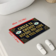 1 pieza Decoración del hogar, Alfombra de gel de sílice con estampado de patrones misteriosos, fácil de limpiar, rectangular impresa en 3D, adecuada para entrada, sala de estar, cocina, dormitorio, pasillo, baño, lavandería - Alfombra de poliéster, adecuada para decoración del hogar interior y exterior