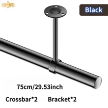 多功能螺纹组合式衣杆，可作窗帘杆、晾衣架、衣柜挂杆、浴室挂杆、厨房挂杆，适用于浴室、卫生间、阳台、窗户、衣柜等多种场景。 - 彩色 - 查看 24