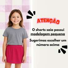 Kit 3 Shorts Skirt Cotton School Uniform For Children And Youth Girls Summer Size 1 To 16 - Red - View 8