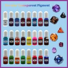 مجموعة صبغات راتنج شفافة 24 لون/علبة، صبغة عالية الشفافية لراتنج الإيبوكسي والراتنج الأشعة فوق البنفسجية لمشاريع المجوهرات والحرف اليدوية الإبداعية، حجم 5 مل