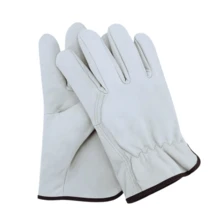 Goatskin Leather Work Gloves – Durable Impact-Reducing Safety Gloves For Industrial And Home Use
