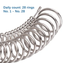 US/Japan Stainless Steel Ring Size Measuring Ring Tool, Sturdy And Durable For Measuring The Size Of Rings - Silver - View 5