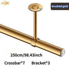 多功能螺纹组合式衣杆，可作窗帘杆、晾衣架、衣柜挂杆、浴室挂杆、厨房挂杆，适用于浴室、卫生间、阳台、窗户、衣柜等多种场景。 - 彩色 - 查看 30