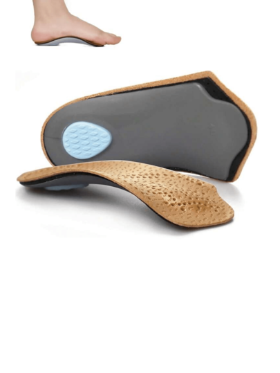 1 Pair Height Increasing Breathable Sports Shock-Absorbing Half-Pad Insoles