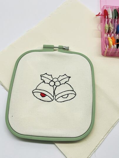 6pcs Beige Embroidered Fabric, 11.81 Inches*11.81 Inches, High Density Fabric, Suitable For DIY Sewing Crafts, Gifts, Christmas Decorations